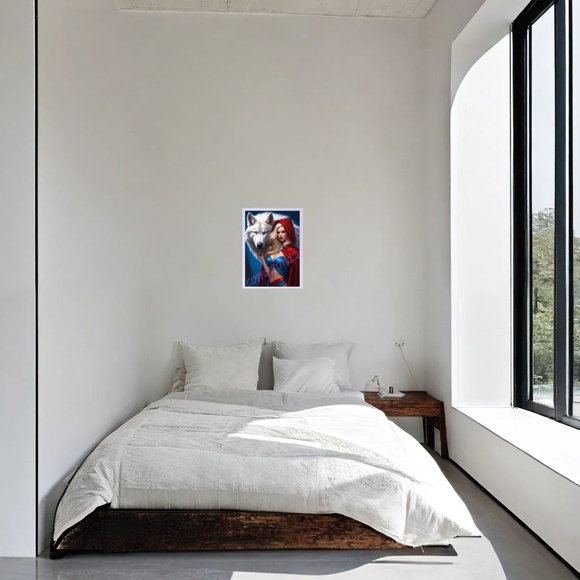 Riding Hood Tames the Wolf 13” x 19”  Fine Art Print -only 6 signed prints made - Picture 4 of 5